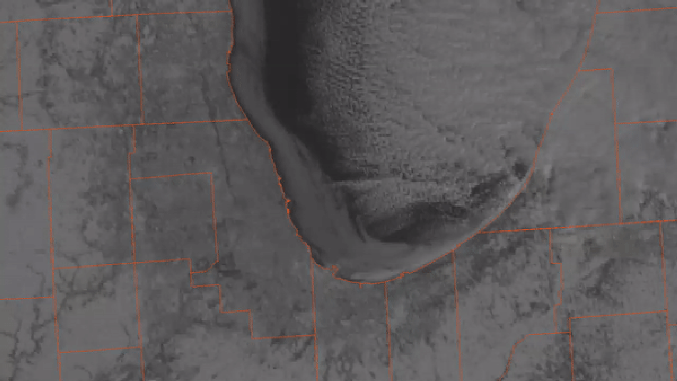 Watch ice move across Lake Michigan from 22,500 miles away