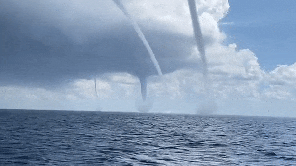 Watch: Not 1 but 4 waterspouts swirl in tandem off Spanish island