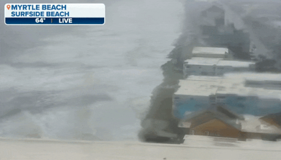 Watch: Live look as Hurricane Ian batters South Carolina