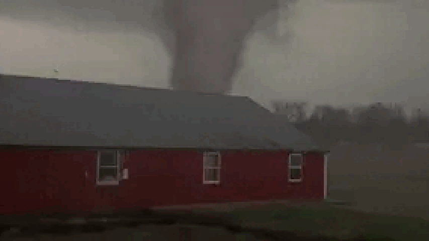 Watch: Tornado photographer captures apocalyptic scene as Ohio twister nearly sucks him out the door