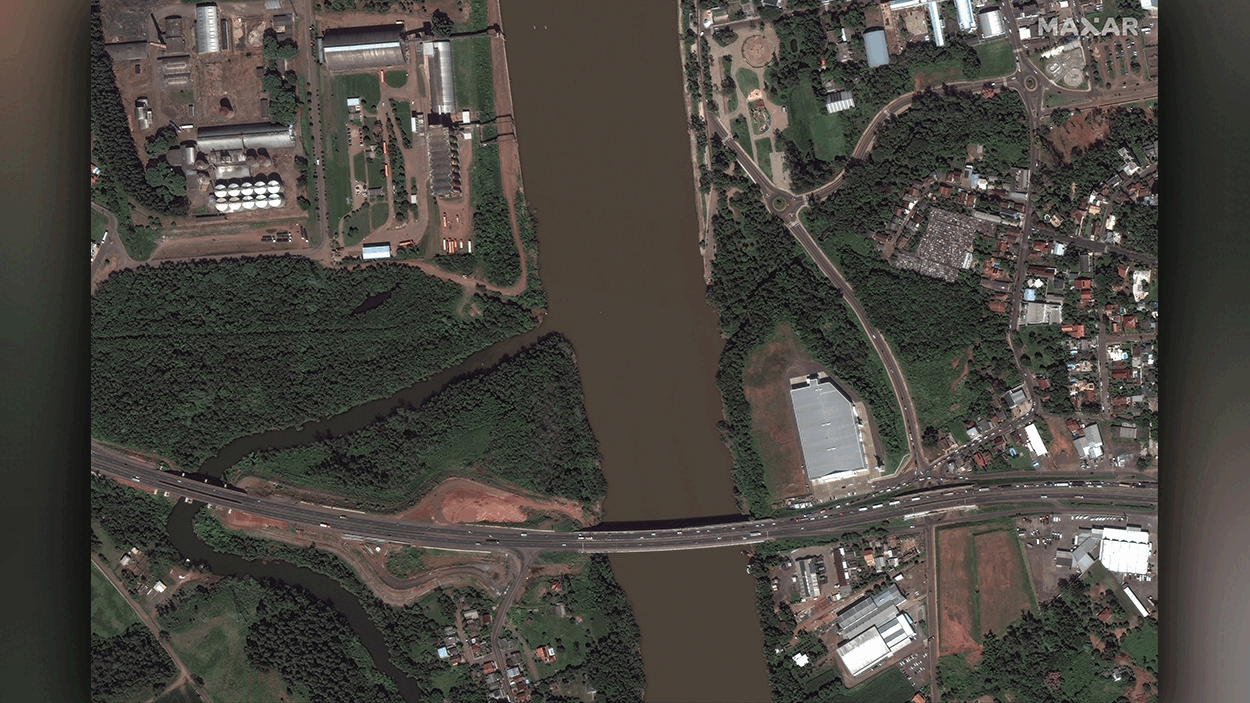 Imagem de satélite mostra número de mortos perto de 100 nas enchentes no Brasil