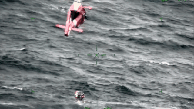Watch as Coast Guard plucks missing diver from ocean 75 miles off South Carolina coast