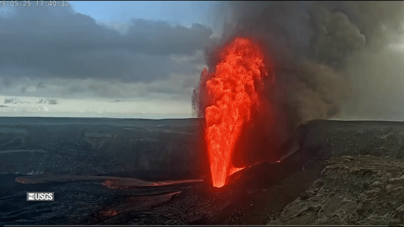 Watch: Hawaii's Kilauea volcano shoots lava 1,000 feet into the air during latest eruptive episode