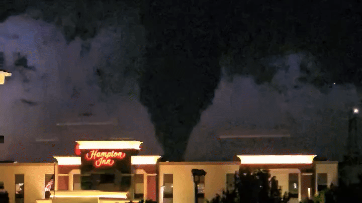 Watch: Eerie tornadoes bring haunting sights along darkened North Dakota horizons as nightfall looms