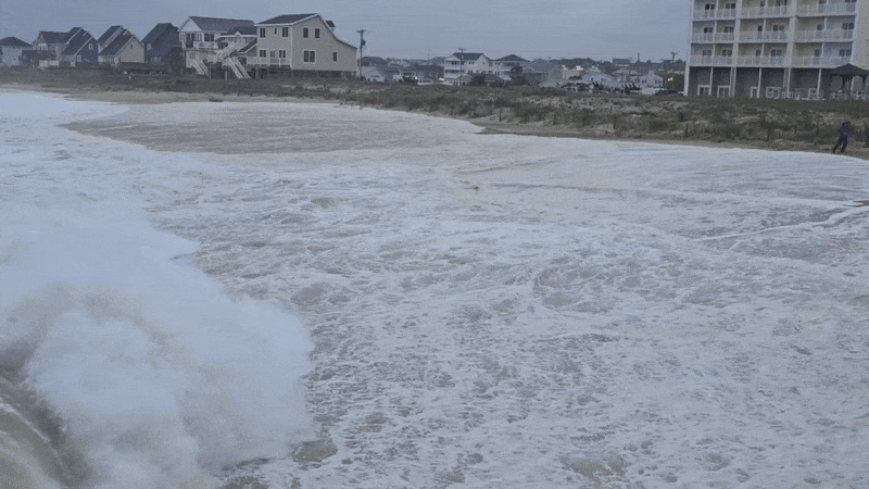 Watch: Worst of the monster waves slamming East Coast from Hurricane Erin