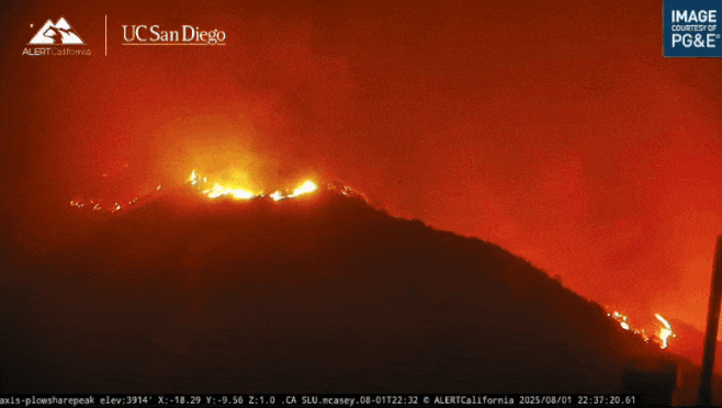 Watch: California's Gifford Fire races up hillside toward camera as blaze explodes in size