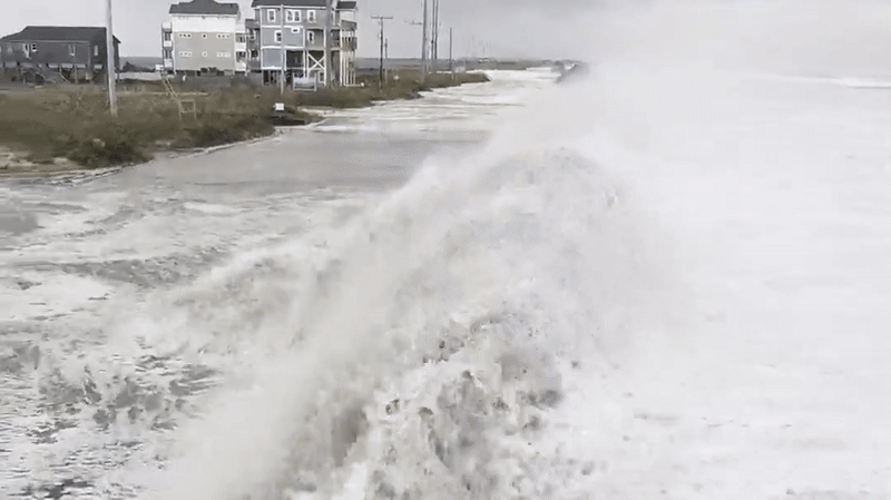 Watch: North Carolina man 'obliterated' as Hurricane Erin wave smashes into sand dune