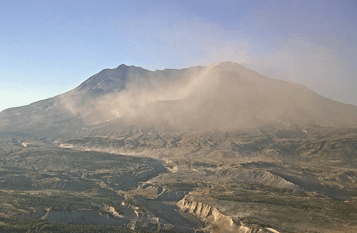 Mt. St. Helens stokes fears of eruption as strong winds stir ash left from historic 1980 blast