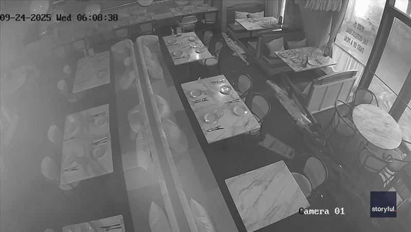 Watch: Typhoon Ragasa's storm surge destroys Hong Kong restaurant