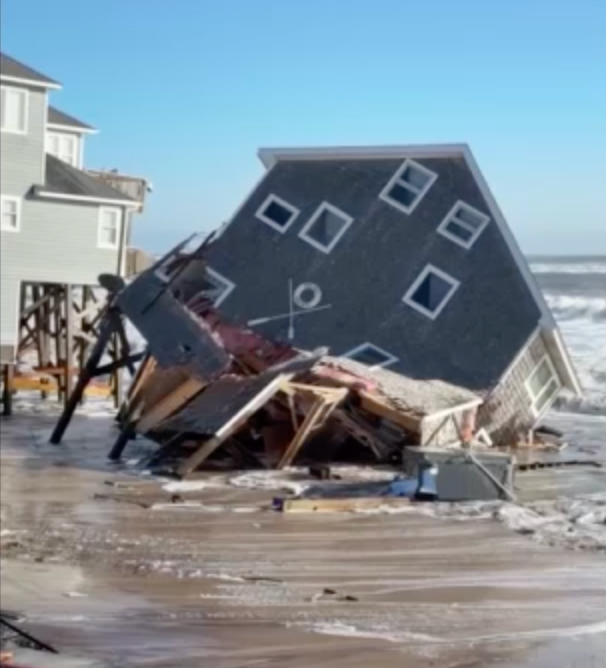 Watch: Four beachfront homes collapse over 2 days following powerful nor'easter that slammed Carolinas