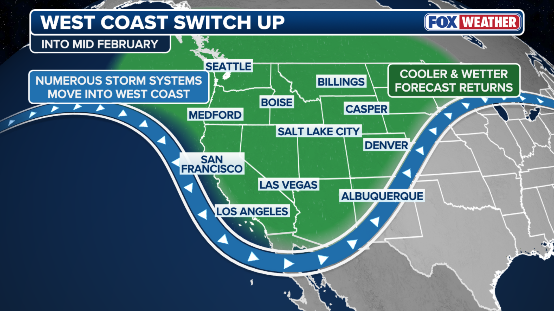 Polar Vortex backs off as new pattern change fuels much-needed winter out West, brief relief for snowy East