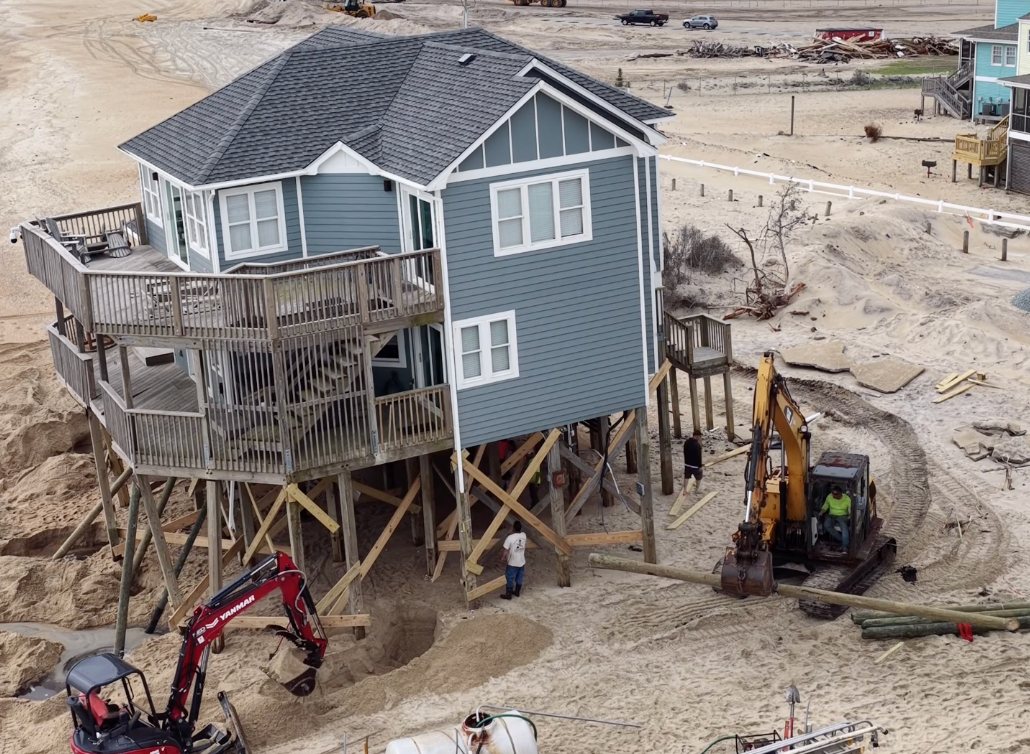 Ocean battle: Crews rush to save North Carolina Outer Banks home from collapsing into the Atlantic