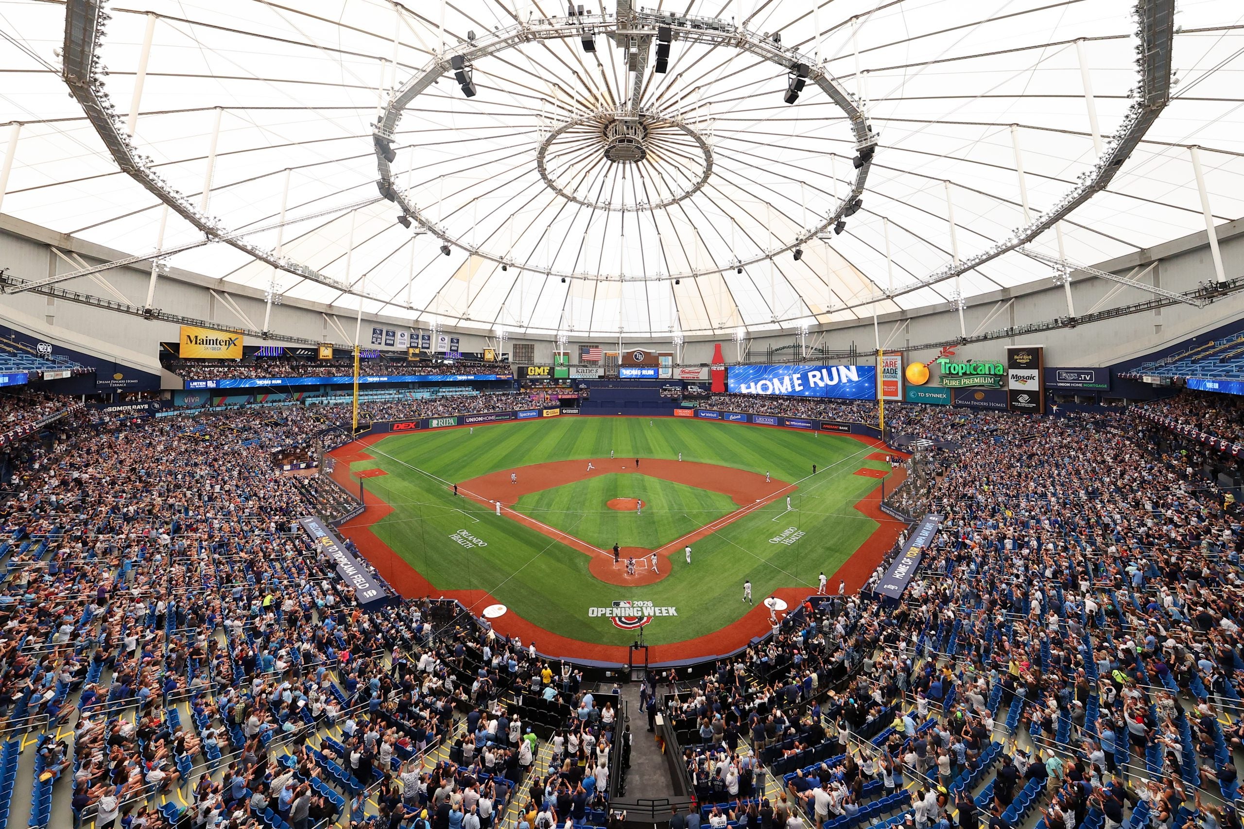 Tampa Bay Rays back at Tropicana Field for the first time in over 500 days since Hurricane Milton