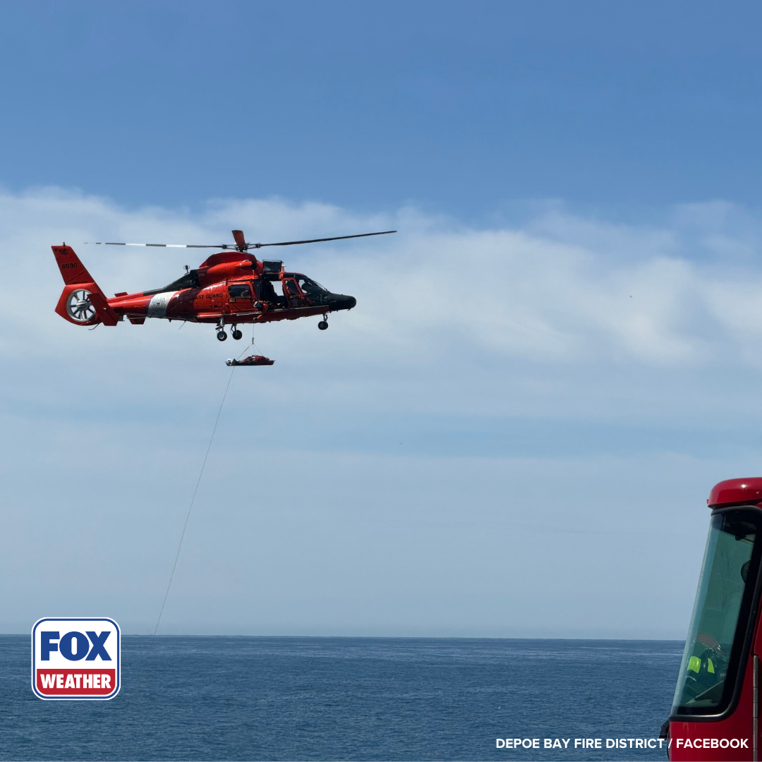 See it: US Coast Guard rescues man stranded along cliffside in Oregon