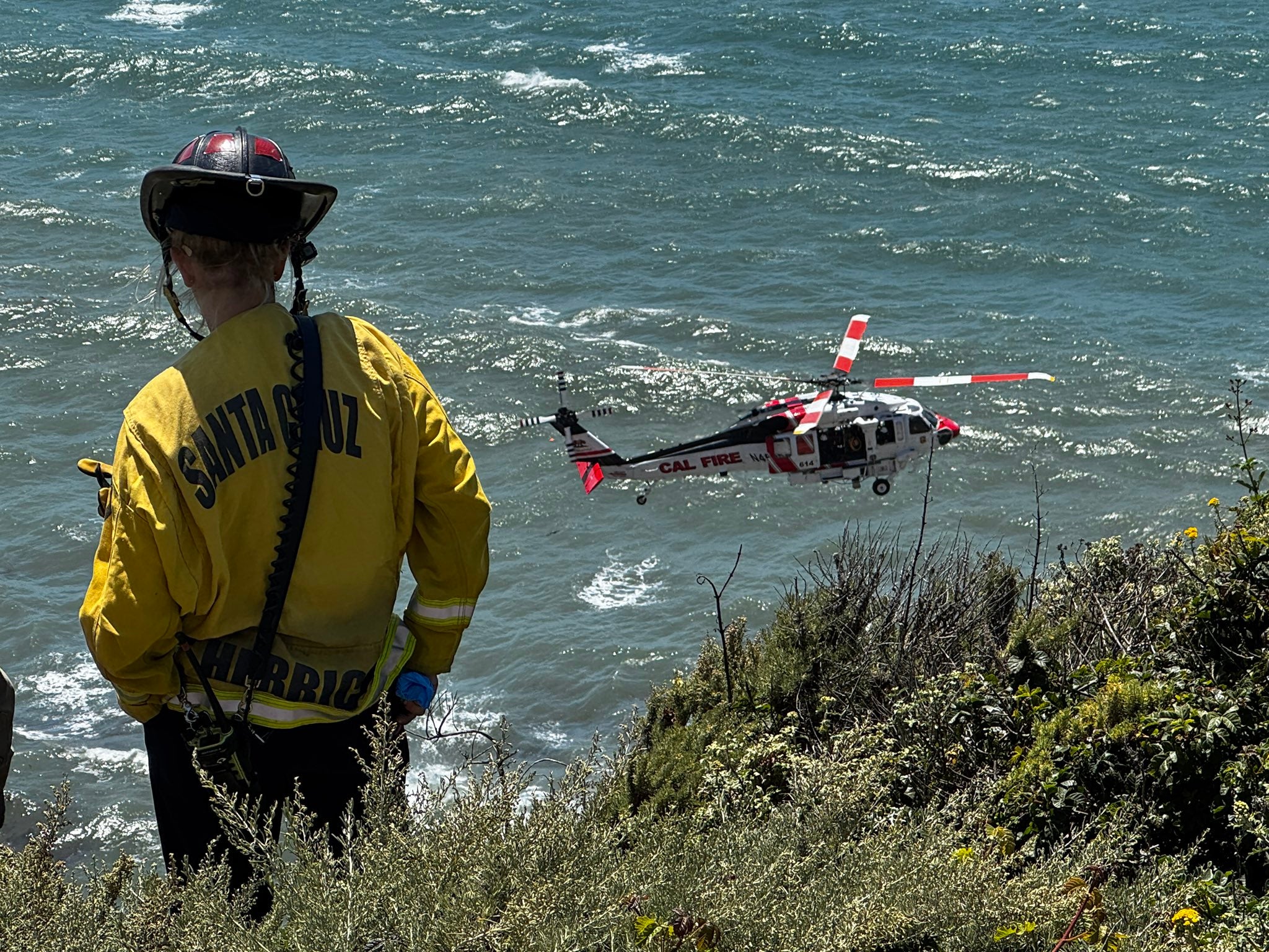 Driver dies after car crashes nearly 500 feet off a cliff onto California beach