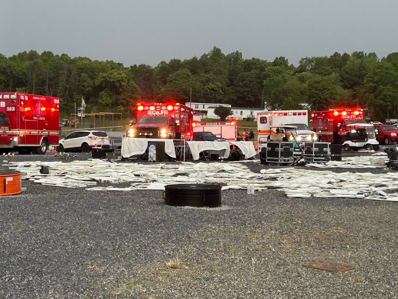 Injuries reported after severe weather prompts outdoor tent failure at Virginia church