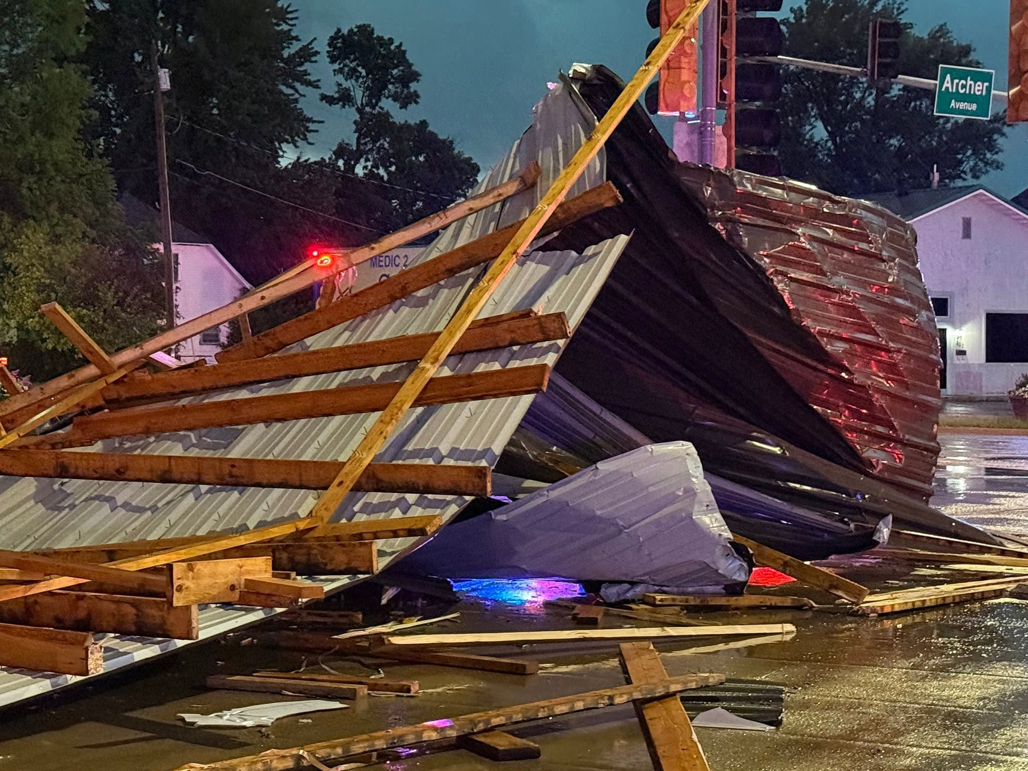 Devastation caused by tornadoes that tore through several communities in Illinois