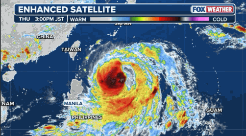 Super Typhoon Bavi reaches 'gargantuan' size as it barrels toward Taiwan and China