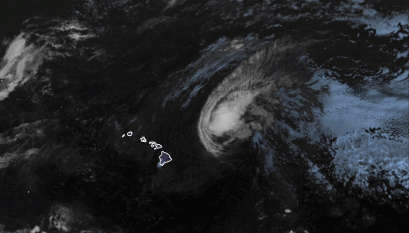 Downgraded Tropical Storm Fausto forecast to pass north of Hawaiian islands, bring dangerous 15-foot waves