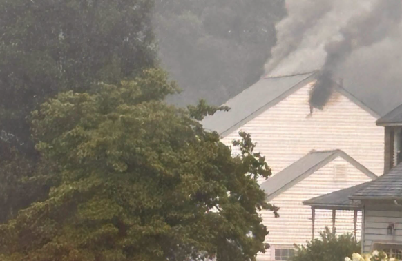 Watch: Crews respond to Virginia house fire caused by lightning strike as severe weather roars through area