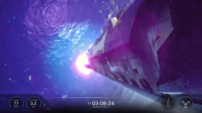 Video: SpaceX Starship makes fiery splashdown after deploying next-generation Starlink V3 satellites