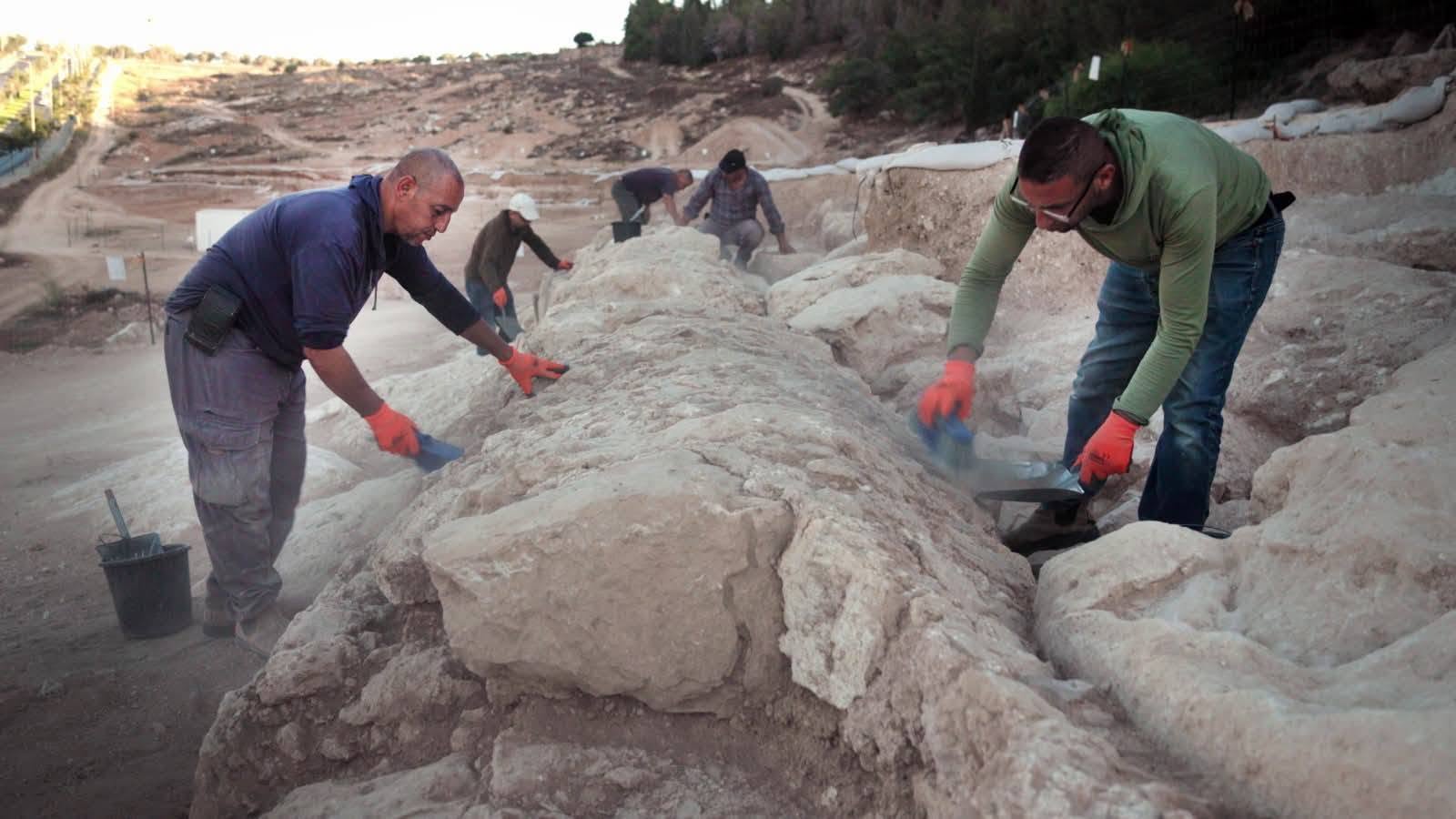 Section of 2,000-year-old aqueduct uncovered in Jerusalem during excavations for a new neighborhood