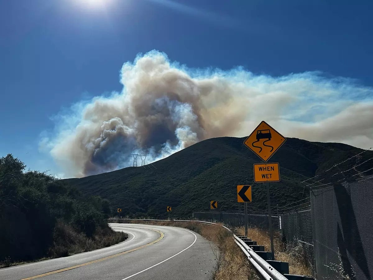 Evacuations underway as Bouquet Fire rapidly spreads, encroaching on homes in Los Angeles County