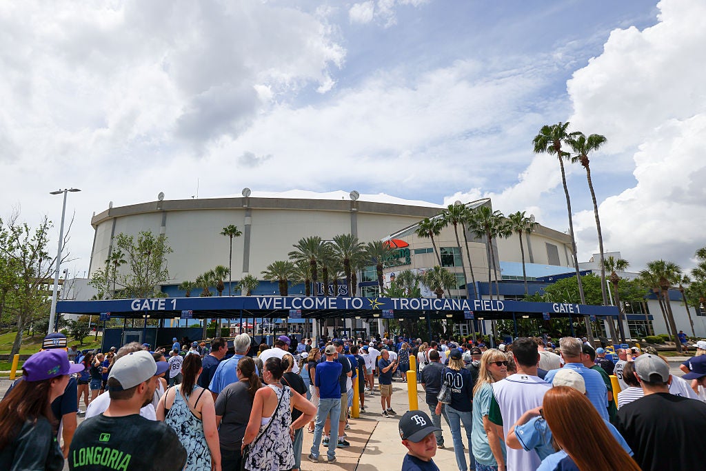 Tropicana Field hosts first playoff game since being devastated by Hurricane Milton as Rays take on Yankees