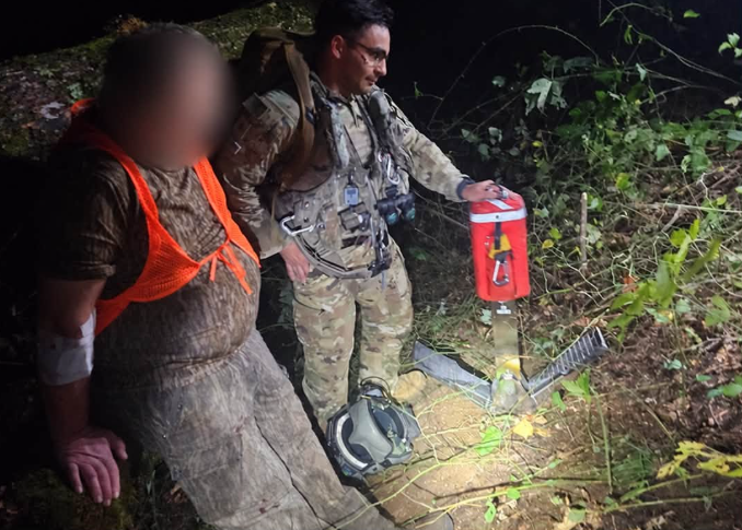 Watch: Army helicopter crew swoops in to rescue hunter lost in Georgia wilderness